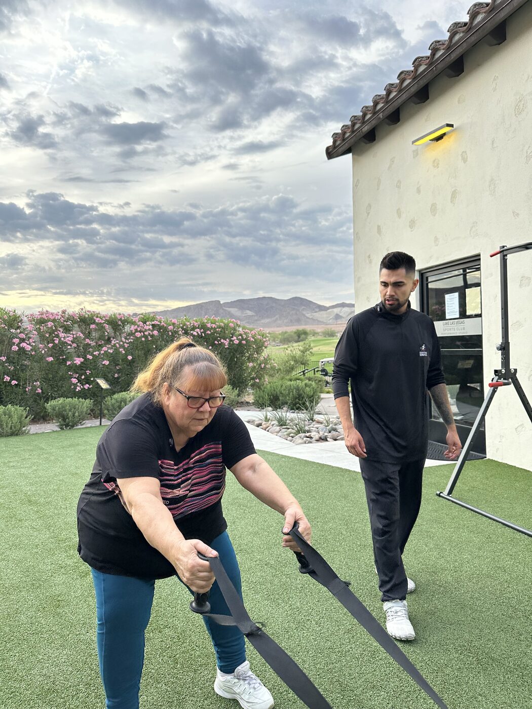 Coaching a client through movement training